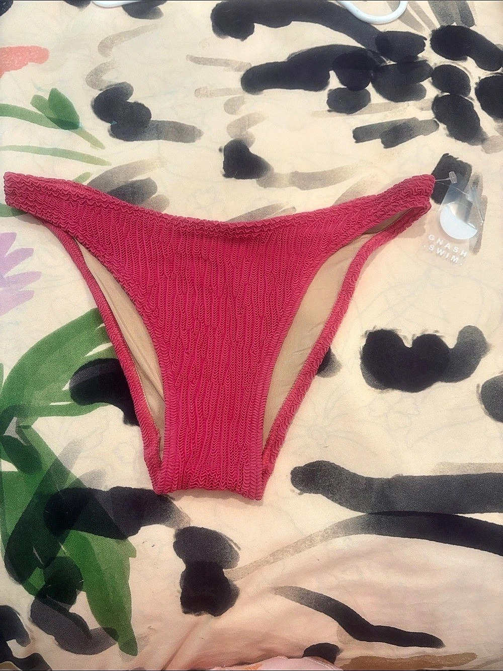 G NaH Swim Bikini Bottom Pink Size Small Like New